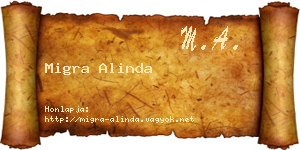 Migra Alinda névjegykártya